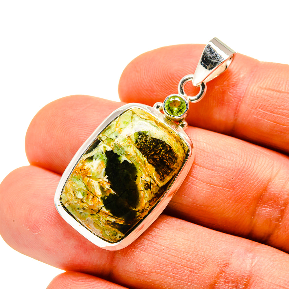 Australian Green Opal Pendants handcrafted by Anasilvercos - PD746538