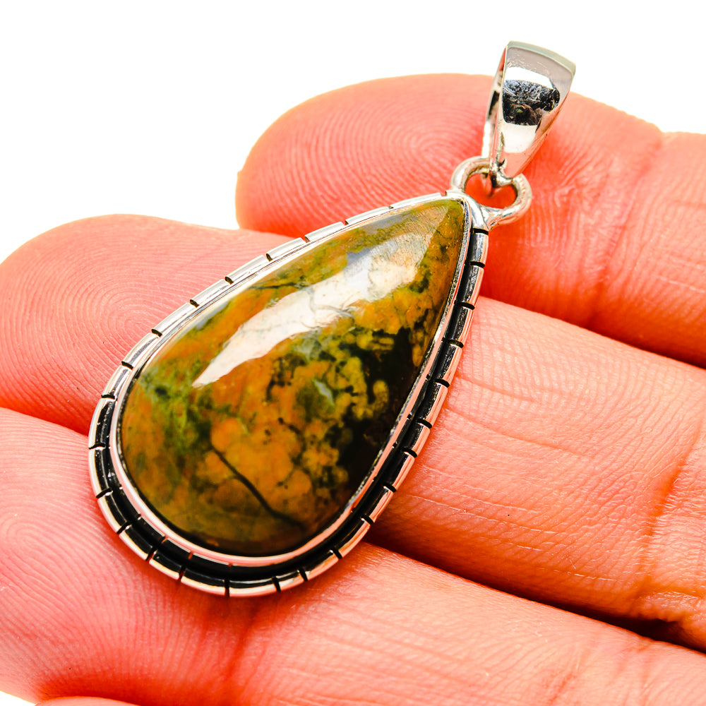 Rainforest Jasper Pendants handcrafted by Anasilvercos - PD746589