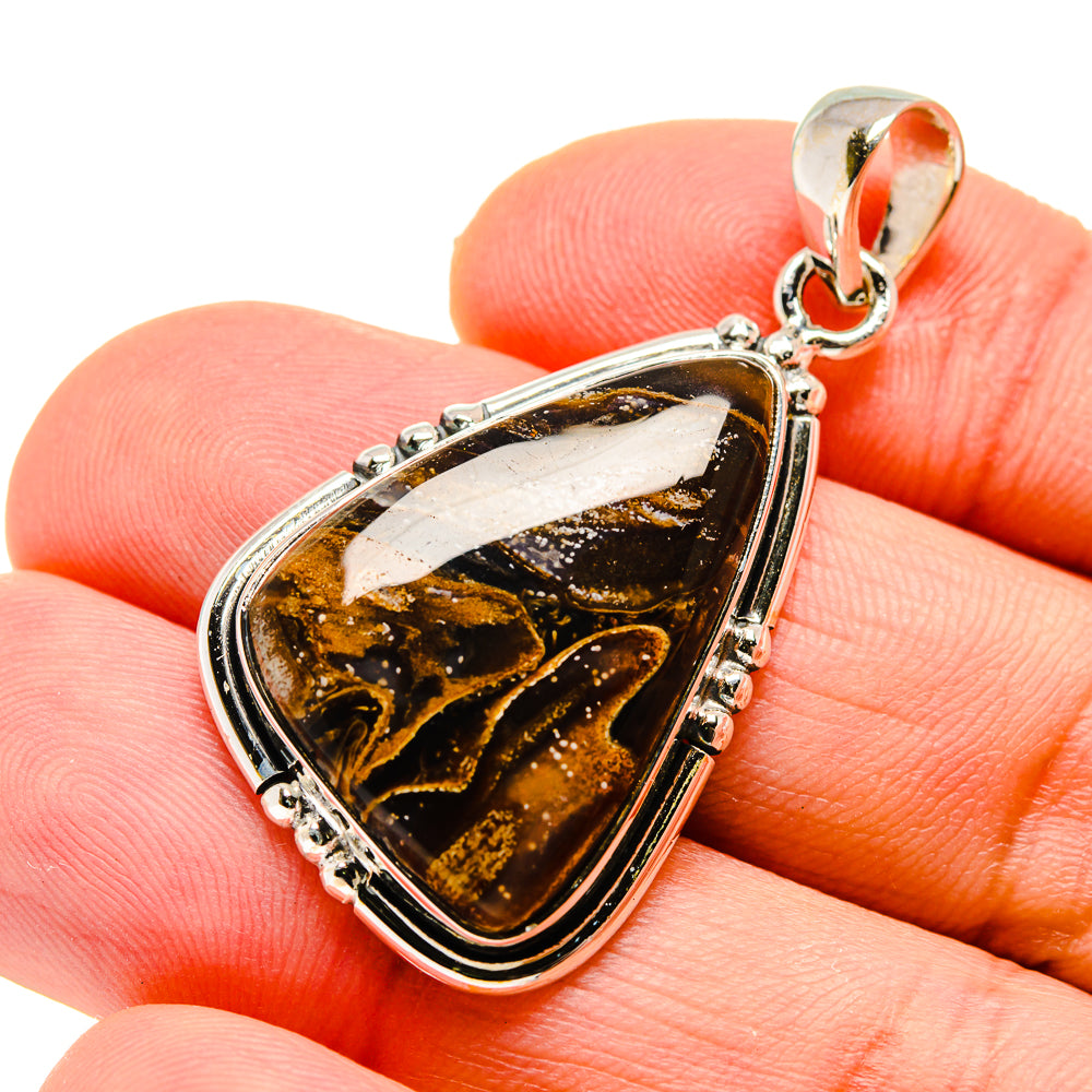 Turkish Tube Agate Pendants handcrafted by Anasilvercos - PD746590