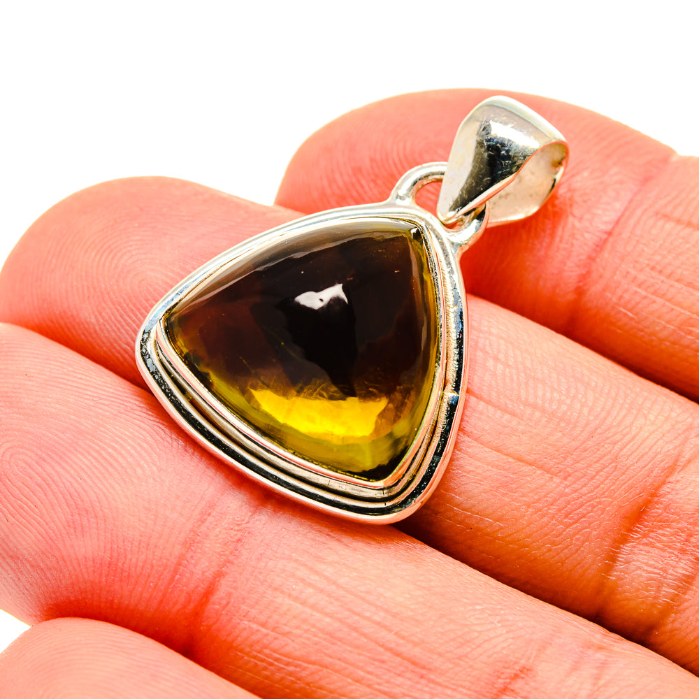Olive Quartz Pendants handcrafted by Anasilvercos - PD746643