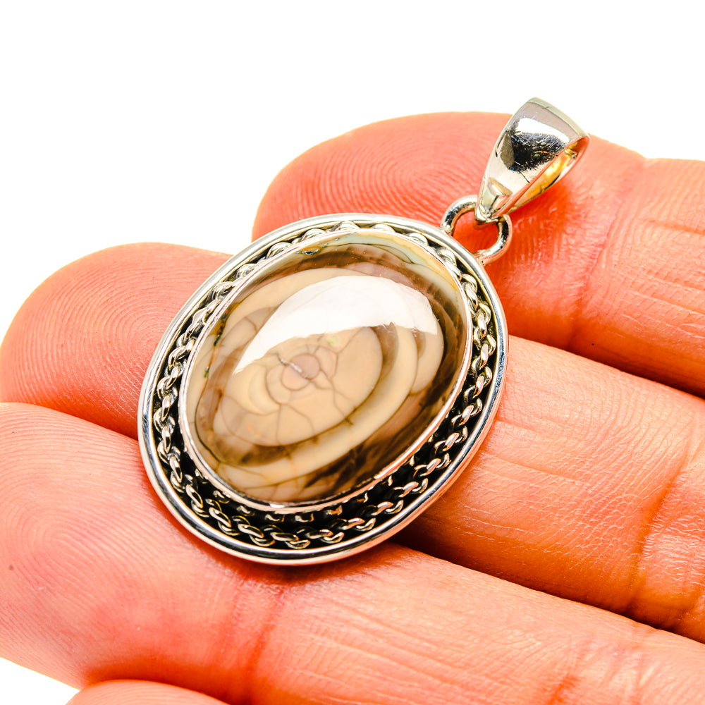 Peanut Wood Jasper Pendants handcrafted by Anasilvercos - PD746722