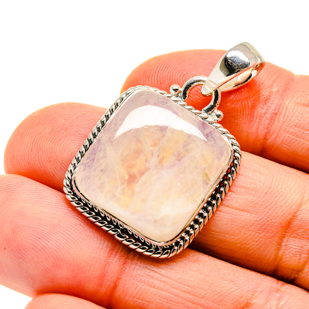Rainbow Moonstone Pendants handcrafted by Anasilvercos - PD746754