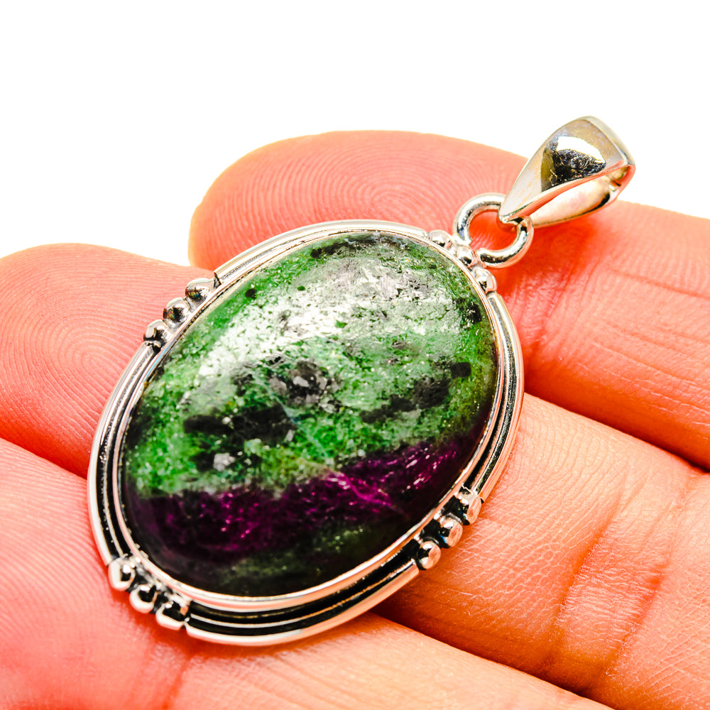 Ruby Zoisite Pendants handcrafted by Anasilvercos - PD746762