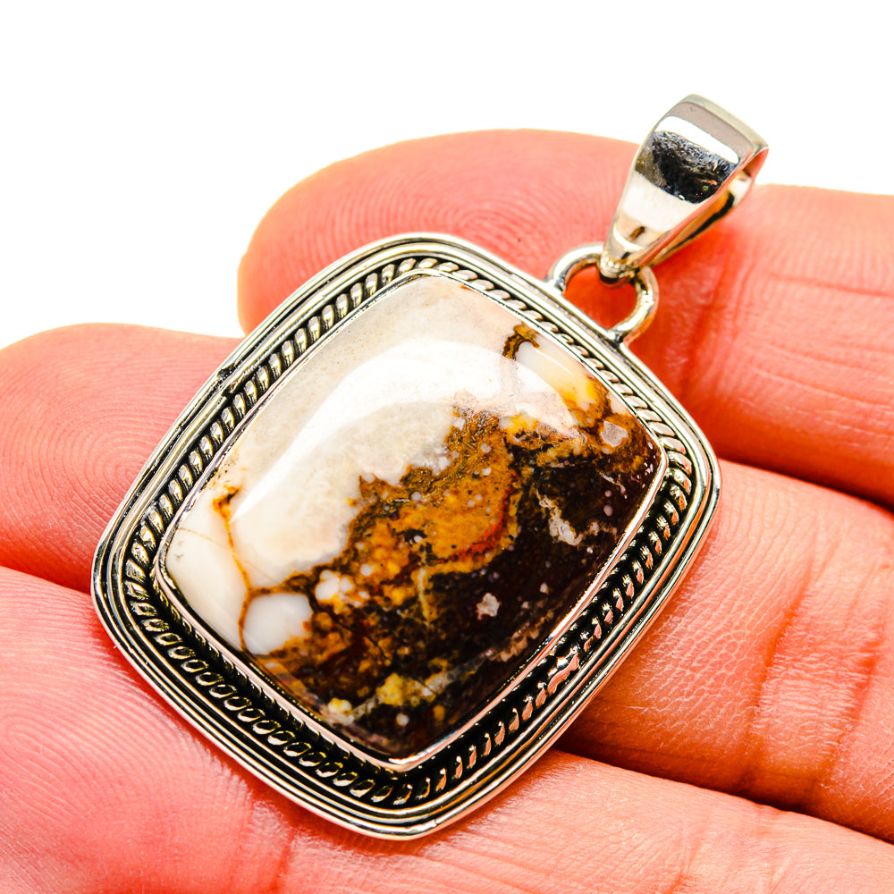 Peanut Wood Jasper Pendants handcrafted by Anasilvercos - PD746768