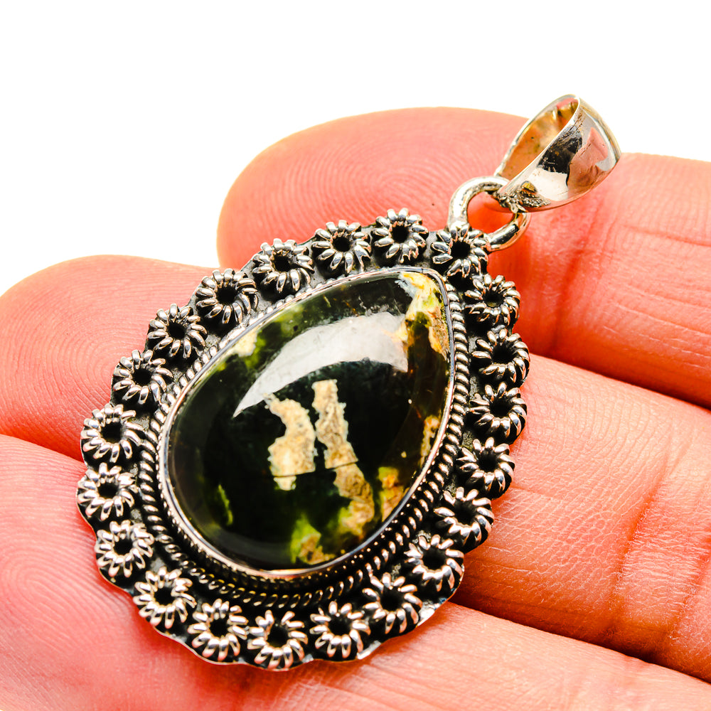 Australian Green Opal Pendants handcrafted by Anasilvercos - PD746771