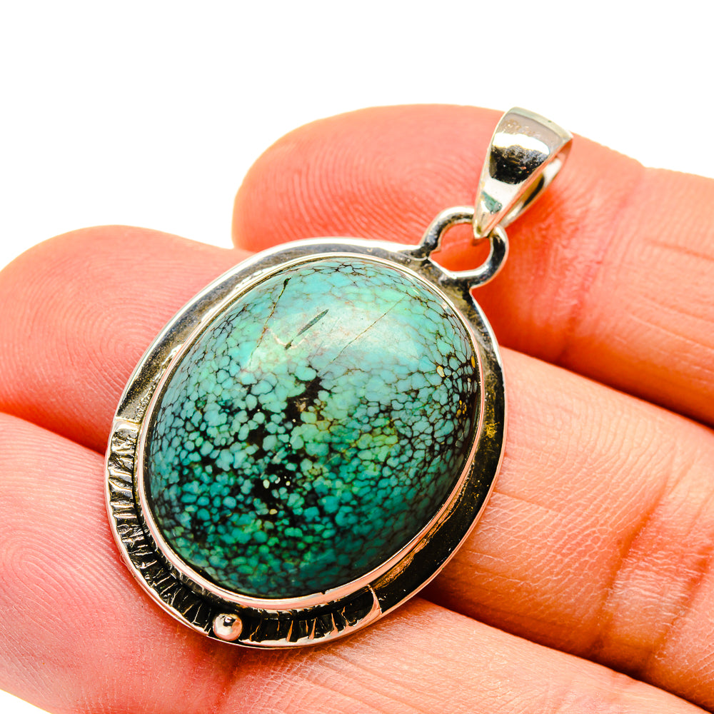 Tibetan Turquoise Pendants handcrafted by Anasilvercos - PD746808