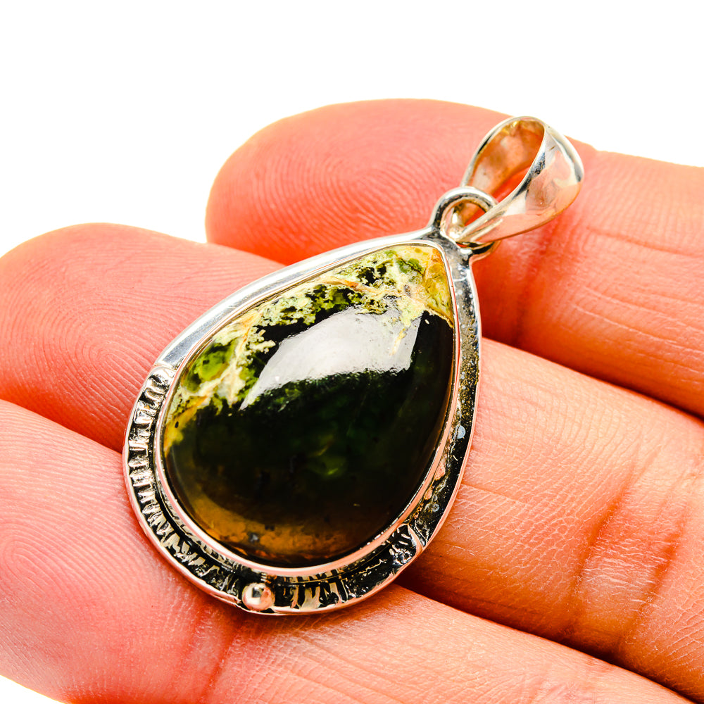 Australian Green Opal Pendants handcrafted by Anasilvercos - PD746813
