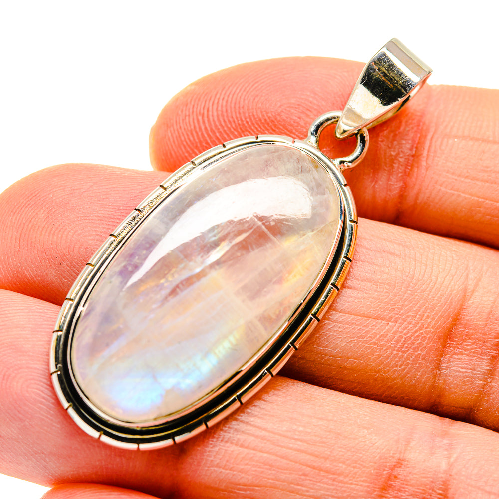 Rainbow Moonstone Pendants handcrafted by Anasilvercos - PD746827