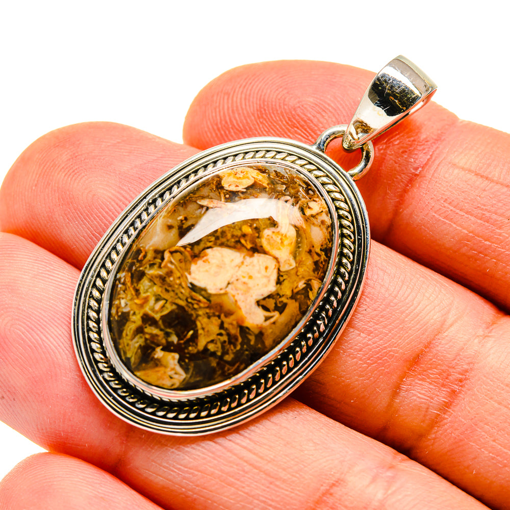 Peanut Wood Jasper Pendants handcrafted by Anasilvercos - PD746926