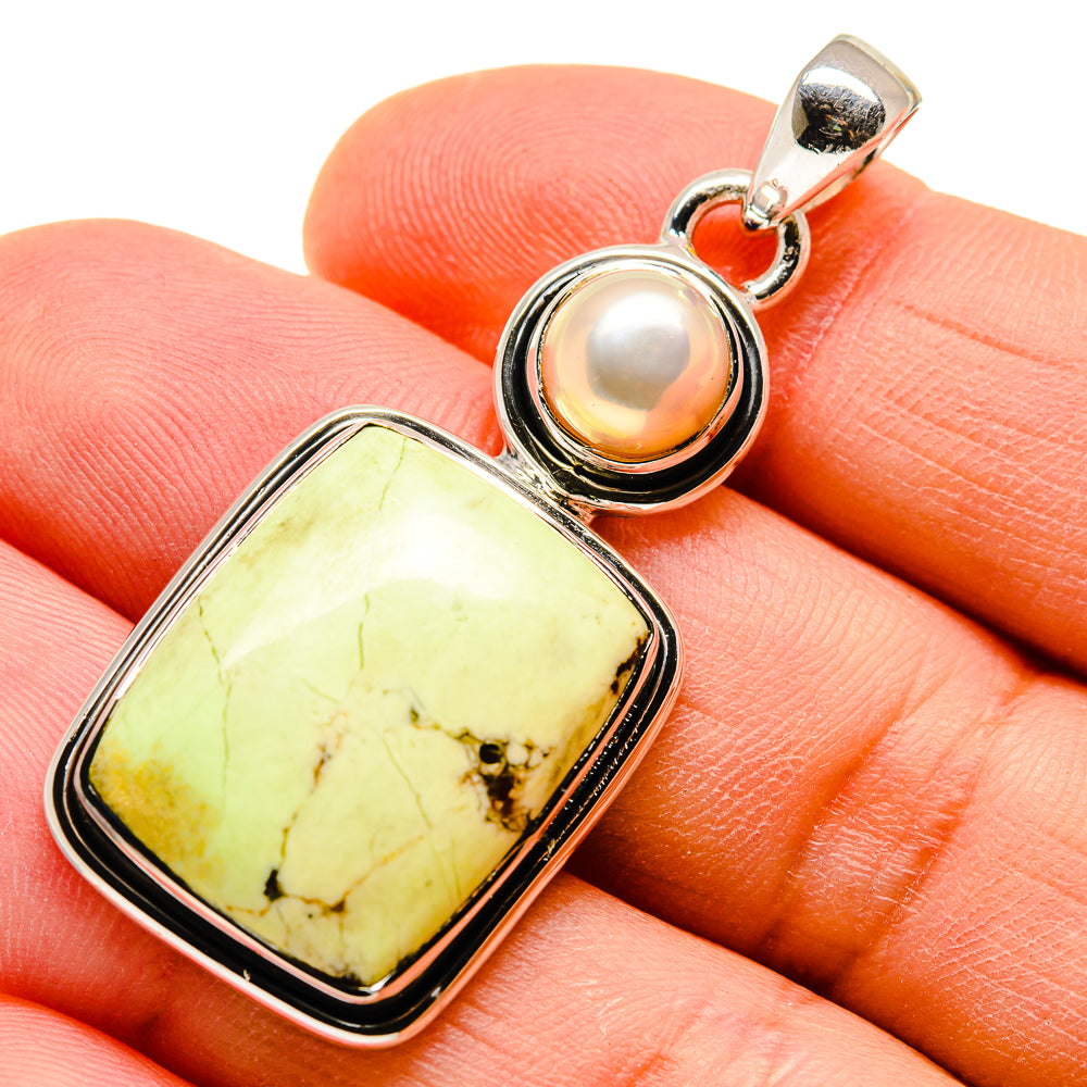 Lemon Chrysoprase Pendants handcrafted by Anasilvercos - PD747024