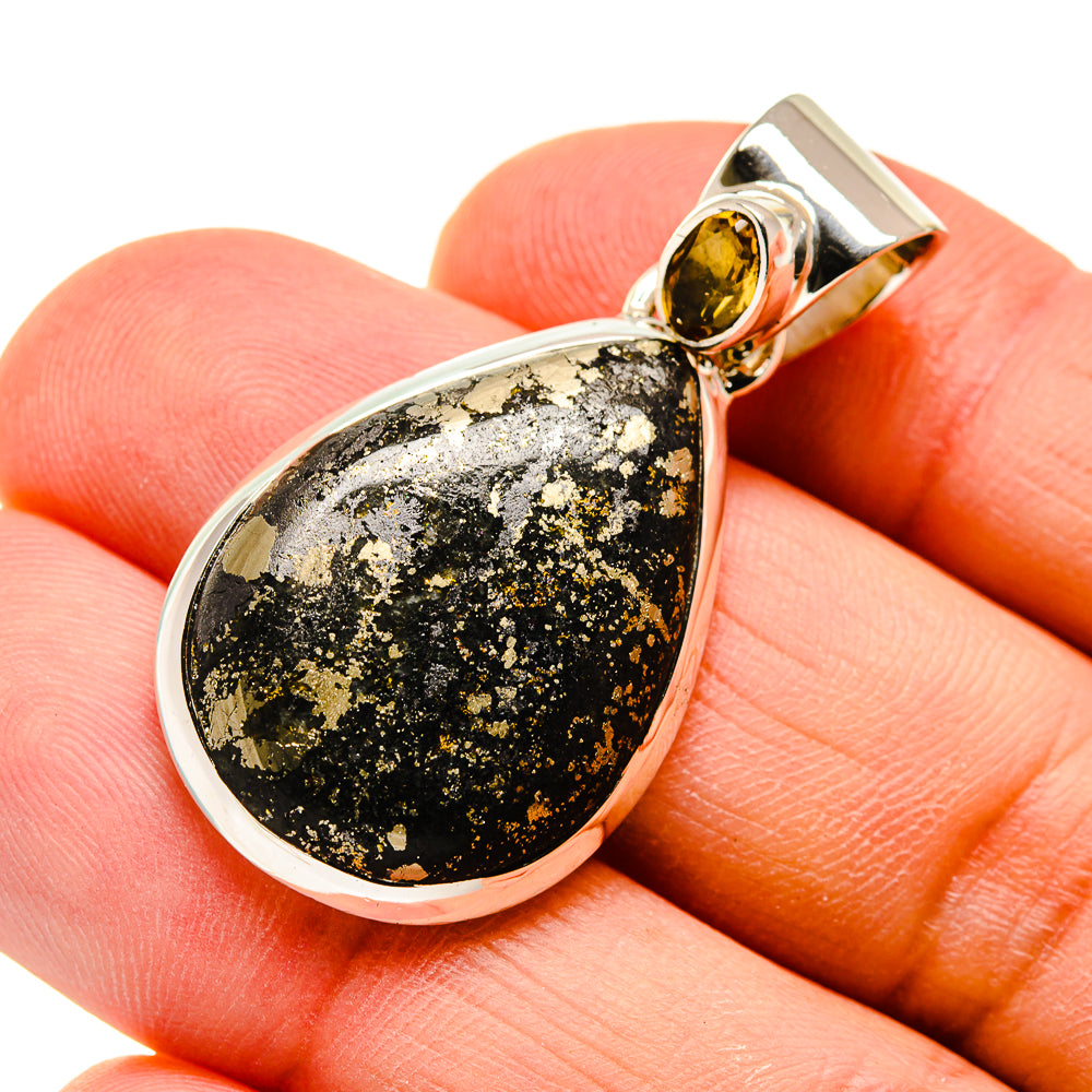 Pyrite In Agate Pendants handcrafted by Anasilvercos - PD747051