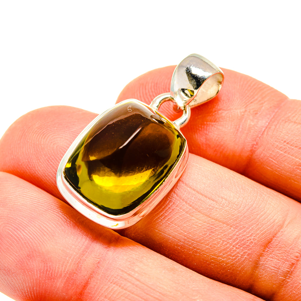 Olive Quartz Pendants handcrafted by Anasilvercos - PD747144