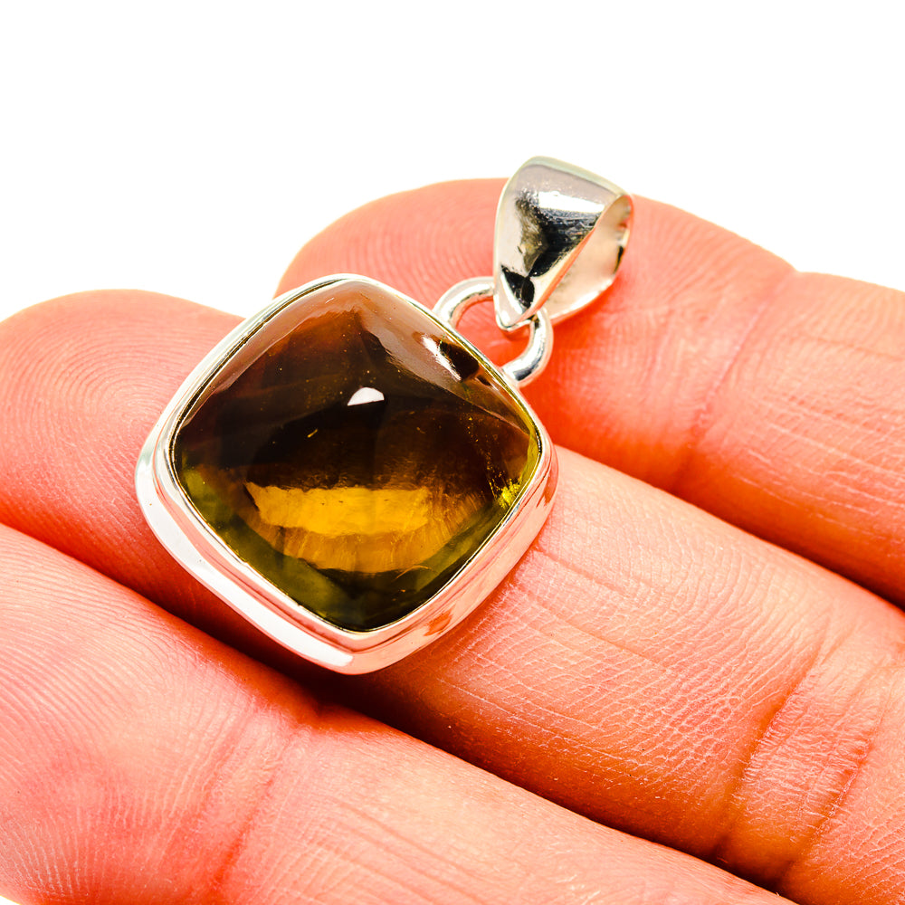 Olive Quartz Pendants handcrafted by Anasilvercos - PD747145