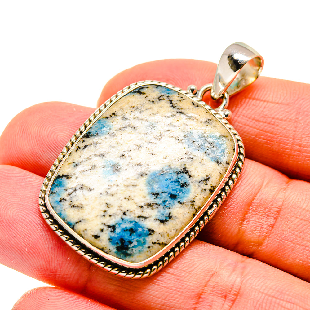 K2 Blue Azurite Pendants handcrafted by Anasilvercos - PD747213