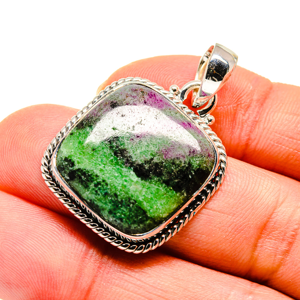 Ruby Zoisite Pendants handcrafted by Anasilvercos - PD747244