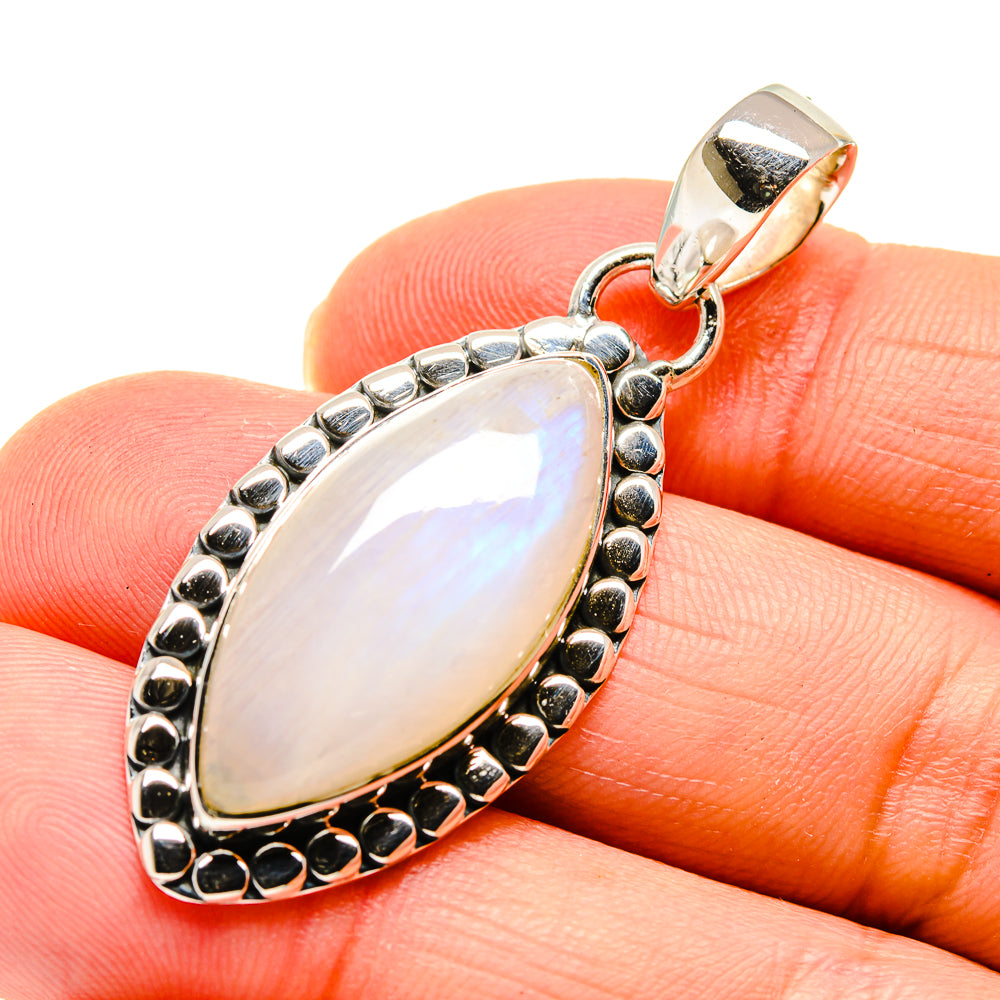 Rainbow Moonstone Pendants handcrafted by Anasilvercos - PD747265