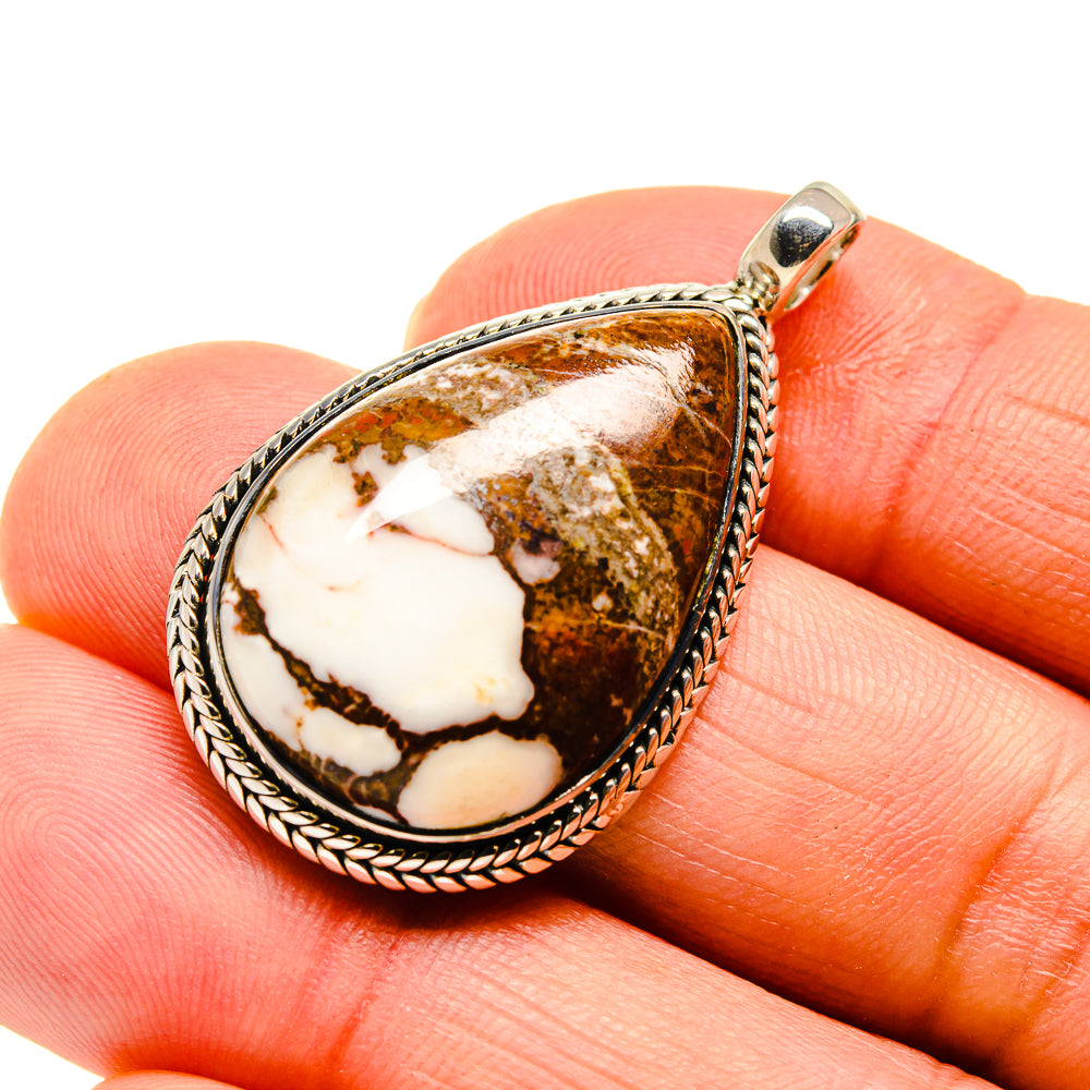 Peanut Wood Jasper Pendants handcrafted by Anasilvercos - PD747300