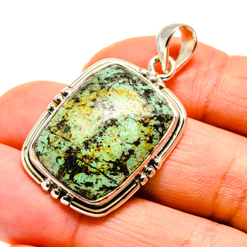 Tibetan Turquoise Pendants handcrafted by Anasilvercos - PD747380