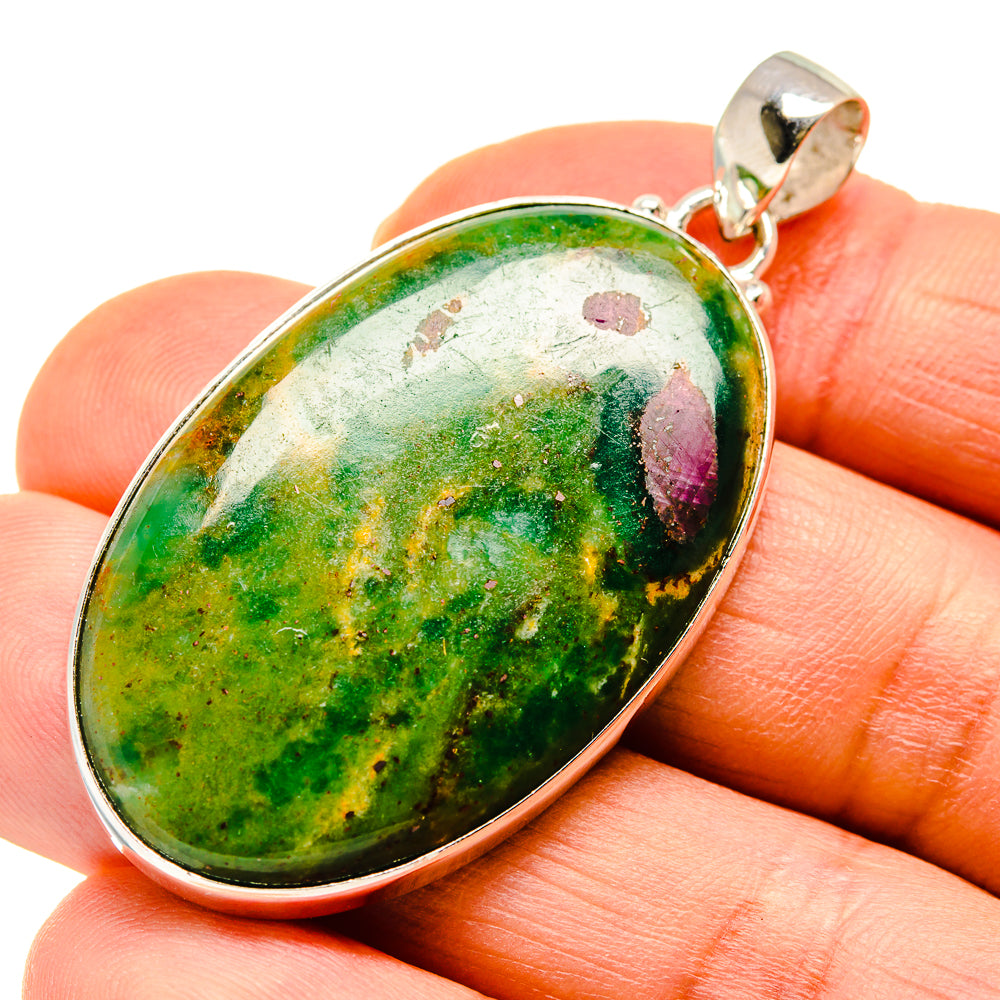 Ruby Fuchsite Pendants handcrafted by Anasilvercos - PD747416