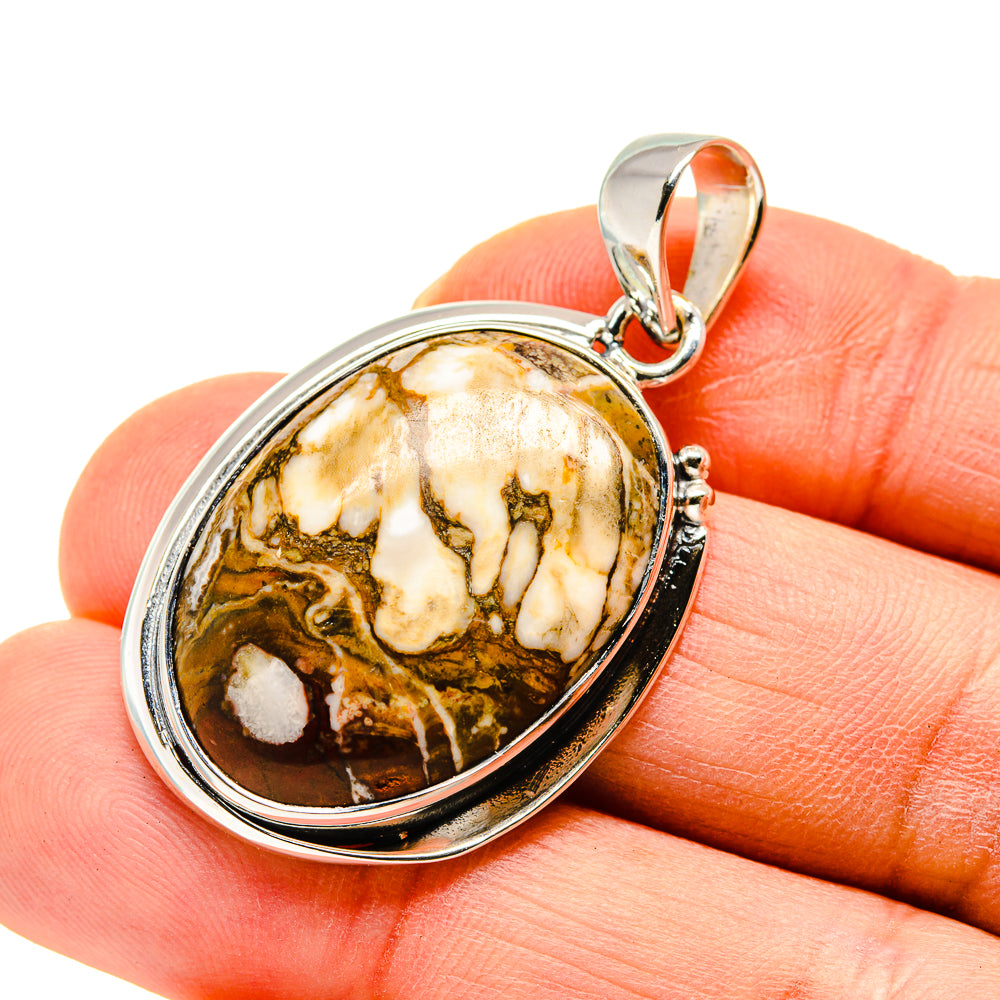 Peanut Wood Jasper Pendants handcrafted by Anasilvercos - PD747677