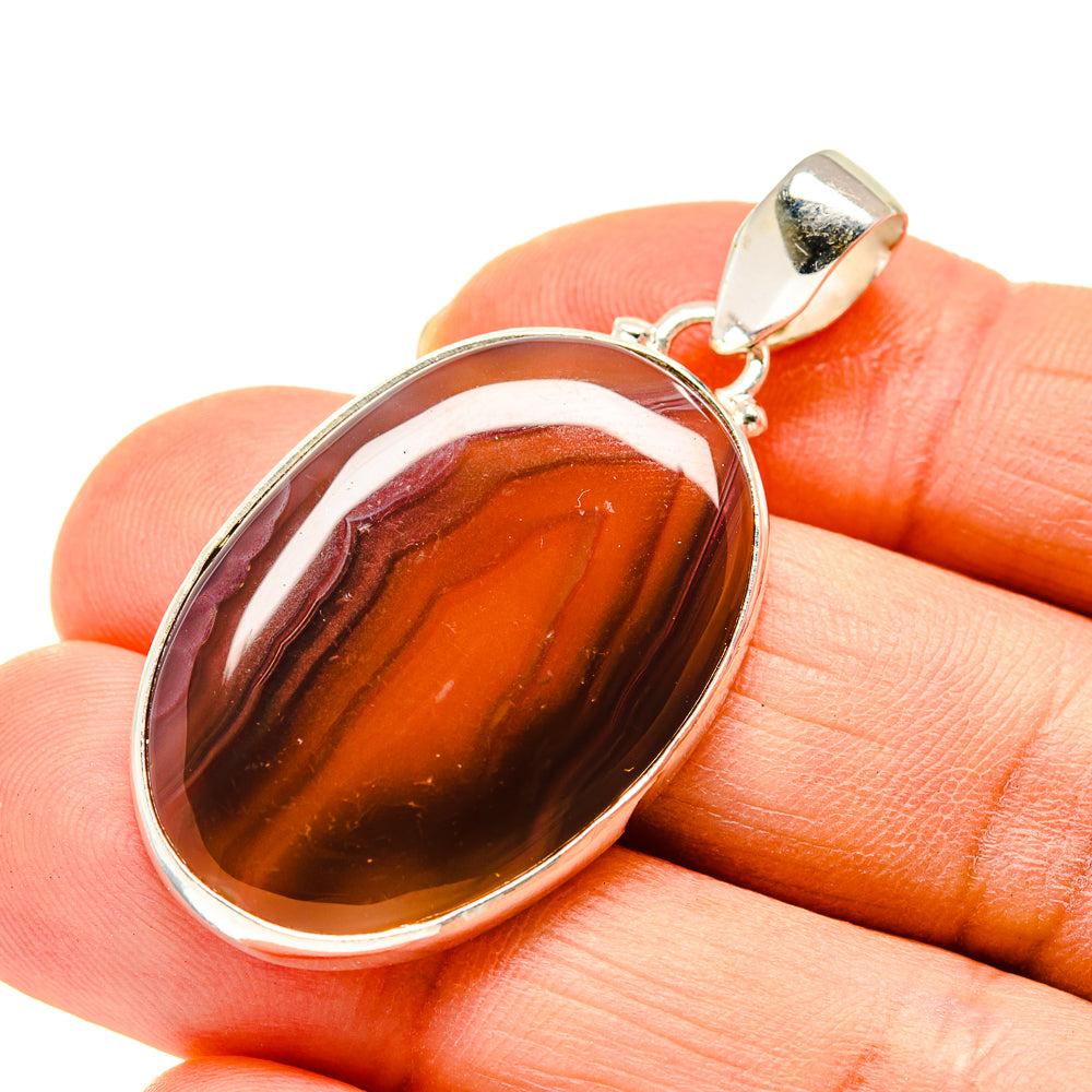 Orange Botswana Agate Pendants handcrafted by Anasilvercos - PD747692
