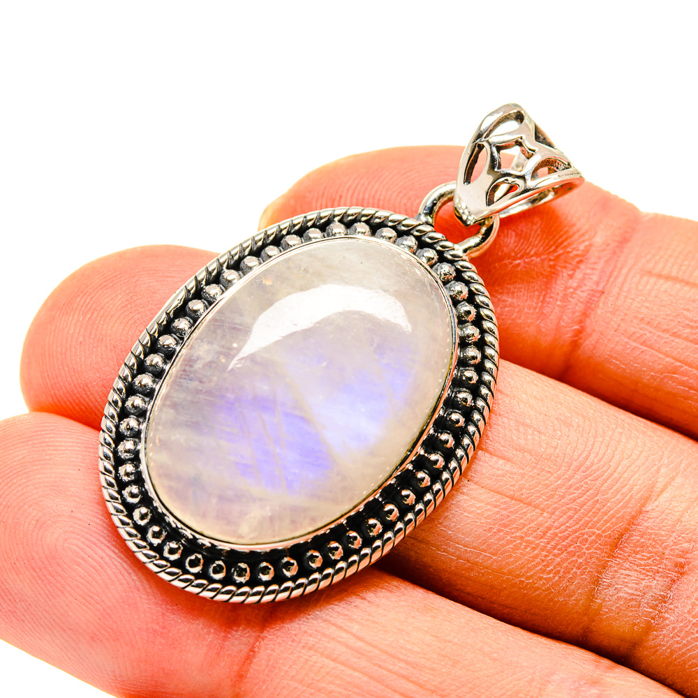 Rainbow Moonstone Pendants handcrafted by Anasilvercos - PD747694