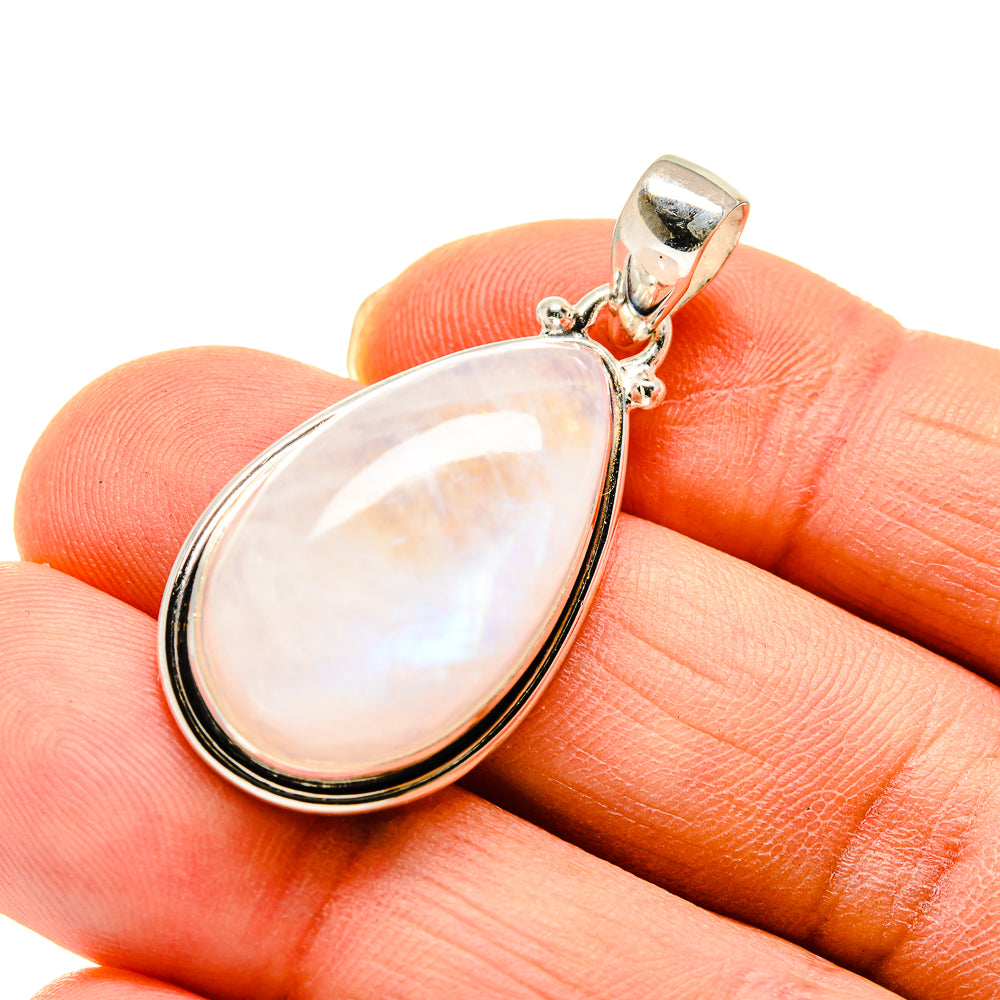 Rainbow Moonstone Pendants handcrafted by Anasilvercos - PD747725