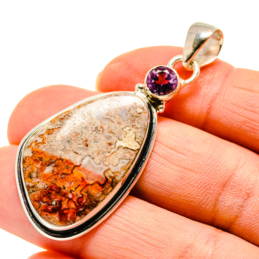Laguna Lace Agate Pendants handcrafted by Anasilvercos - PD747738