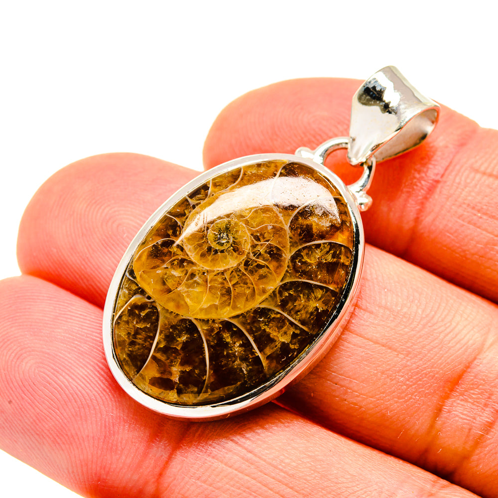 Ammonite Fossil Pendants handcrafted by Anasilvercos - PD747762