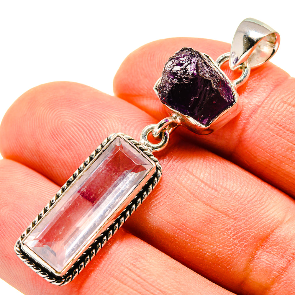 Rose Quartz Pendants handcrafted by Anasilvercos - PD747861