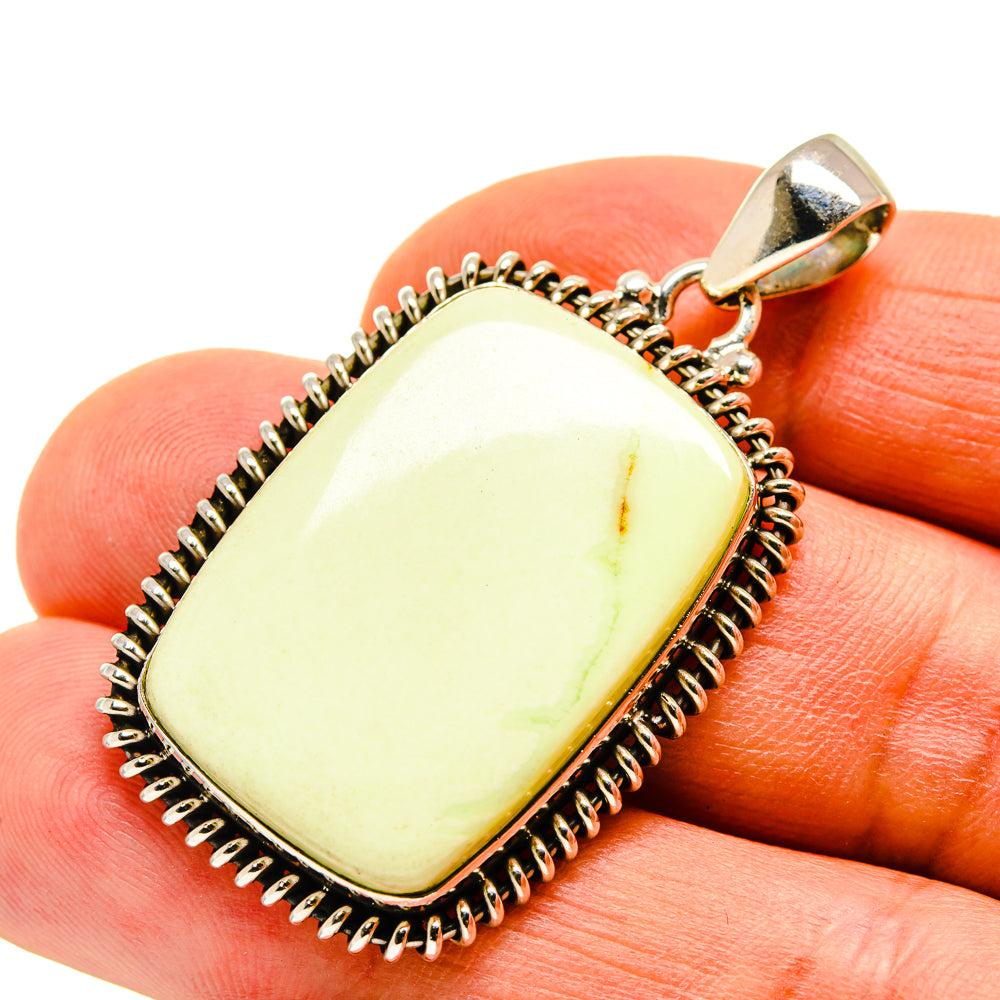 Lemon Chrysoprase Pendants handcrafted by Anasilvercos - PD747962