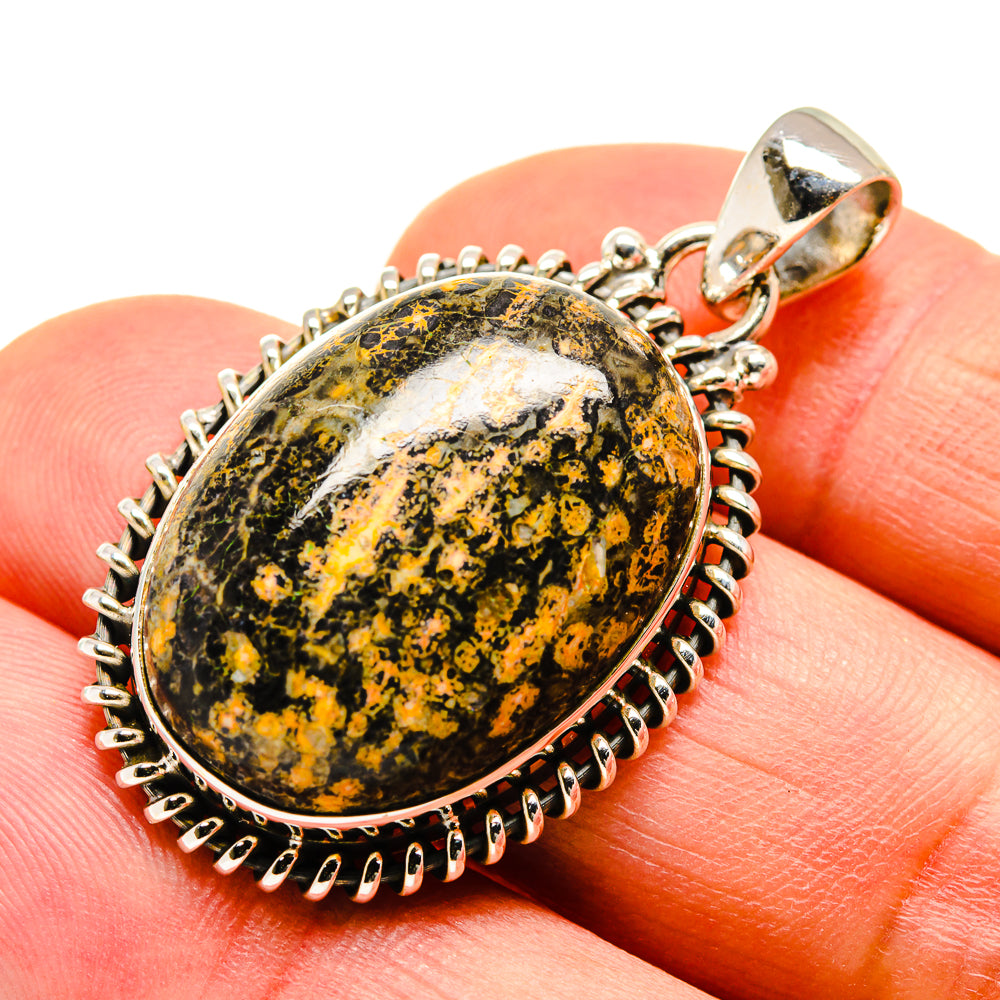Fireworks Obsidian Pendants handcrafted by Anasilvercos - PD748018