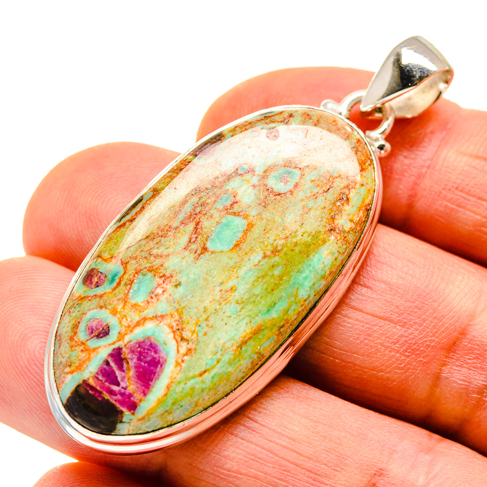 Ruby Fuchsite Pendants handcrafted by Anasilvercos - PD748043