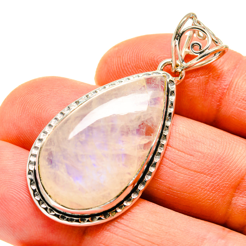 Rainbow Moonstone Pendants handcrafted by Anasilvercos - PD748113
