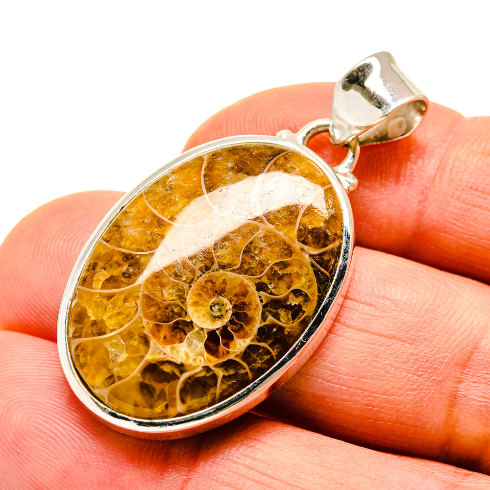 Ammonite Fossil Pendants handcrafted by Anasilvercos - PD748121