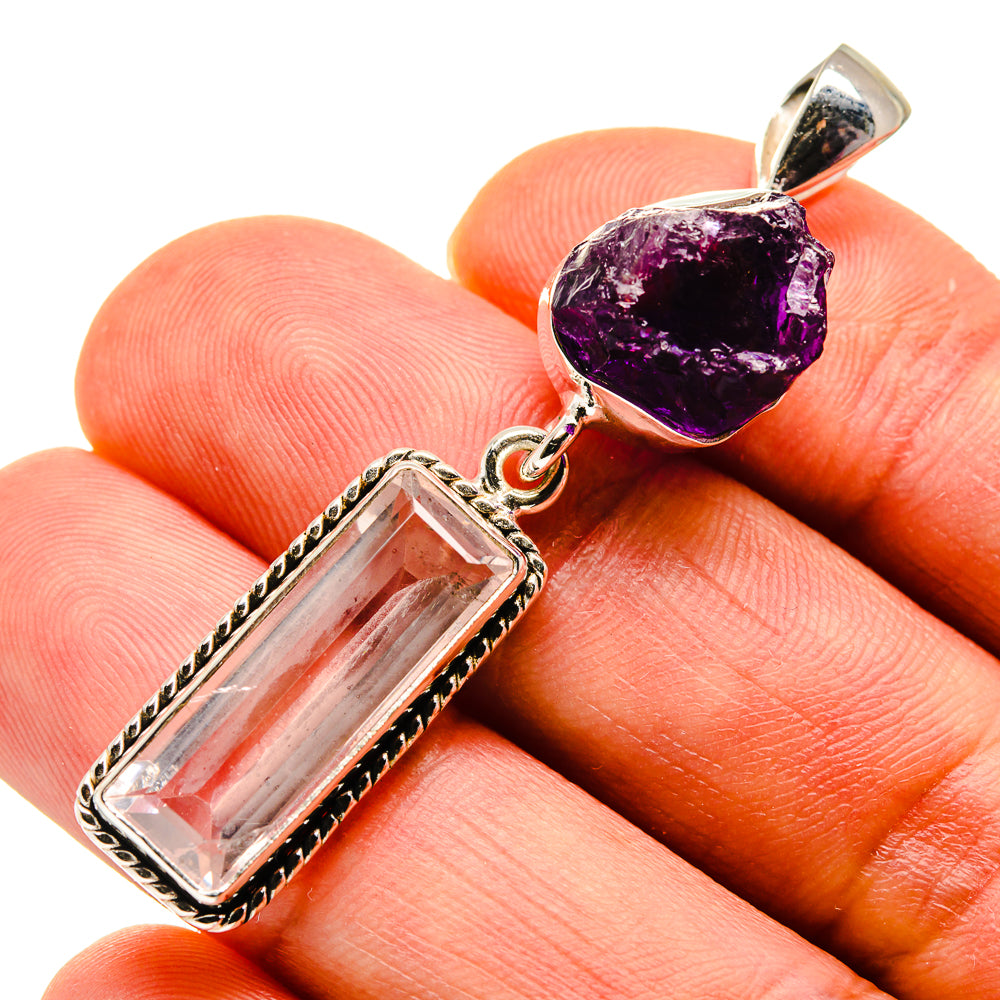 Rose Quartz Pendants handcrafted by Anasilvercos - PD748404