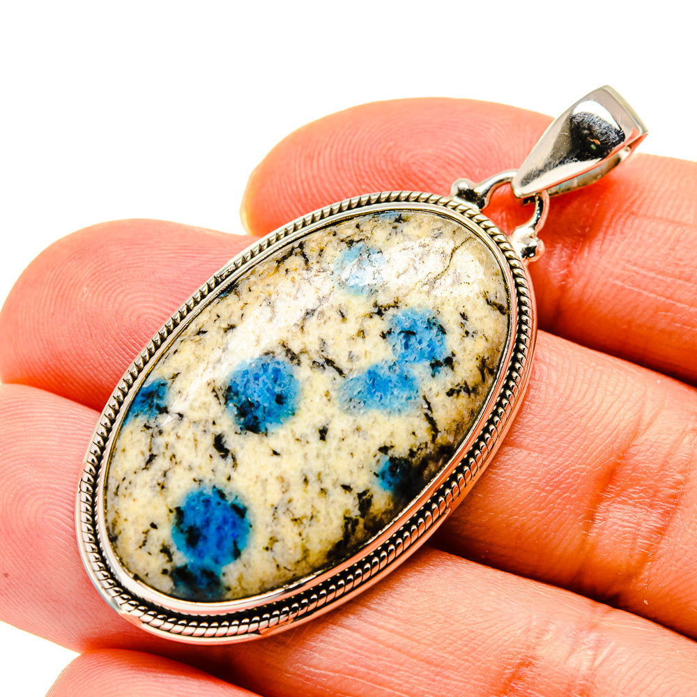 K2 Blue Azurite Pendants handcrafted by Anasilvercos - PD748444