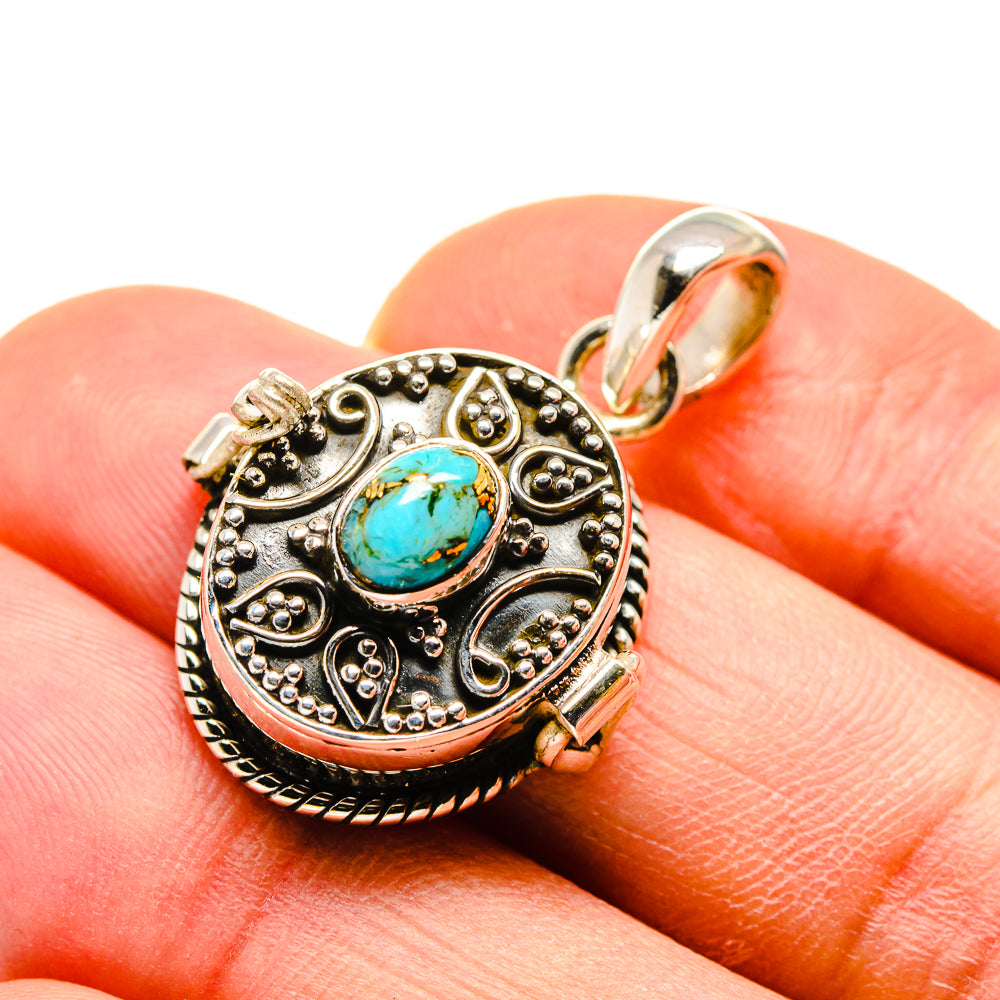 Blue Copper Composite Turquoise Pendants handcrafted by Anasilvercos - PD748457