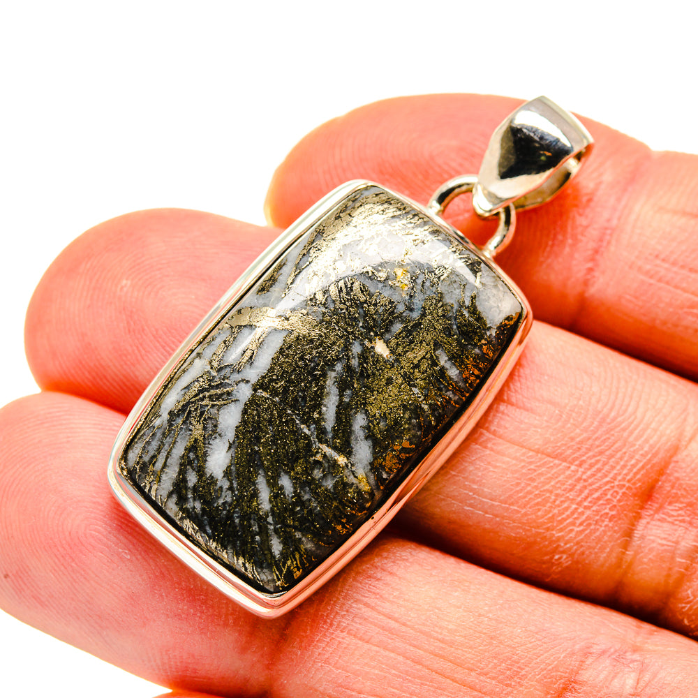Pyrite Agate Pendants handcrafted by Anasilvercos - PD748477