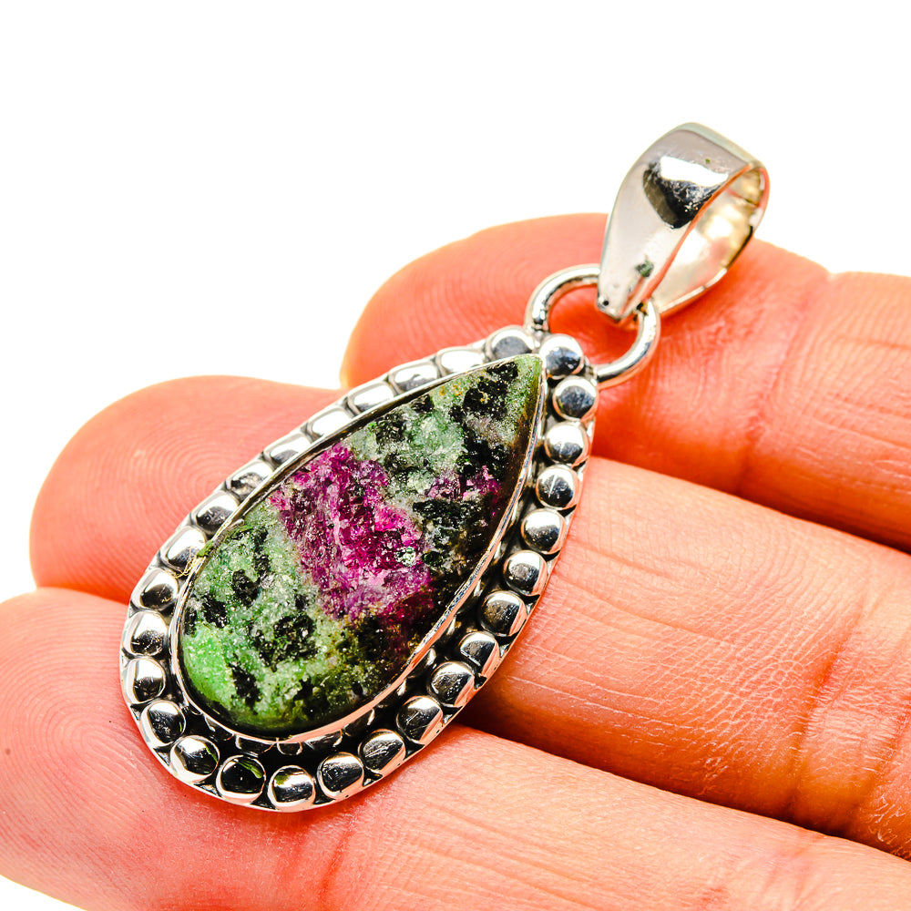 Ruby Zoisite Pendants handcrafted by Anasilvercos - PD748508