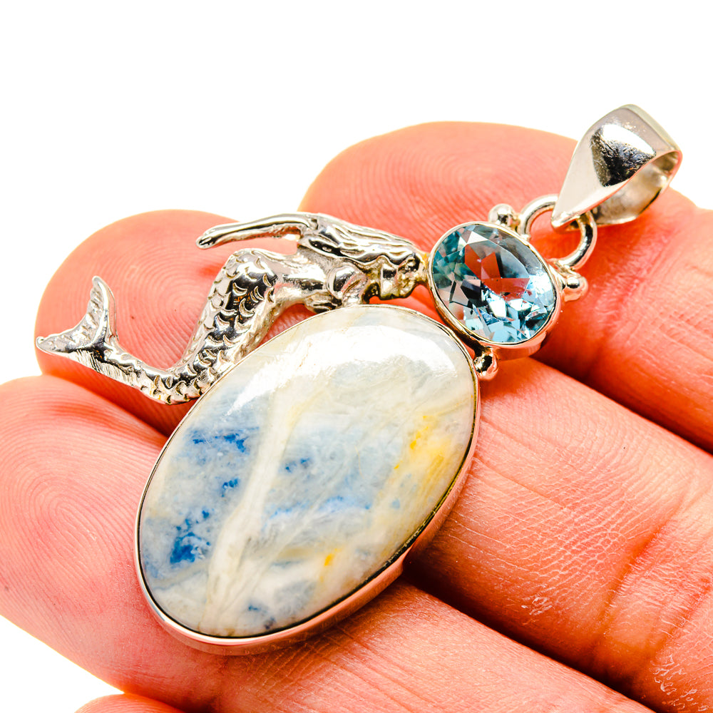Blue Scheelite Pendants handcrafted by Anasilvercos - PD748560