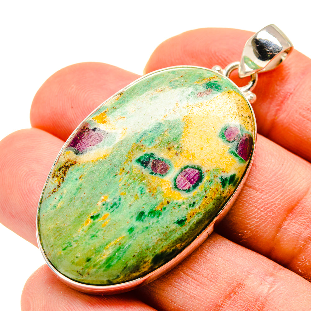 Ruby Fuchsite Pendants handcrafted by Anasilvercos - PD748571