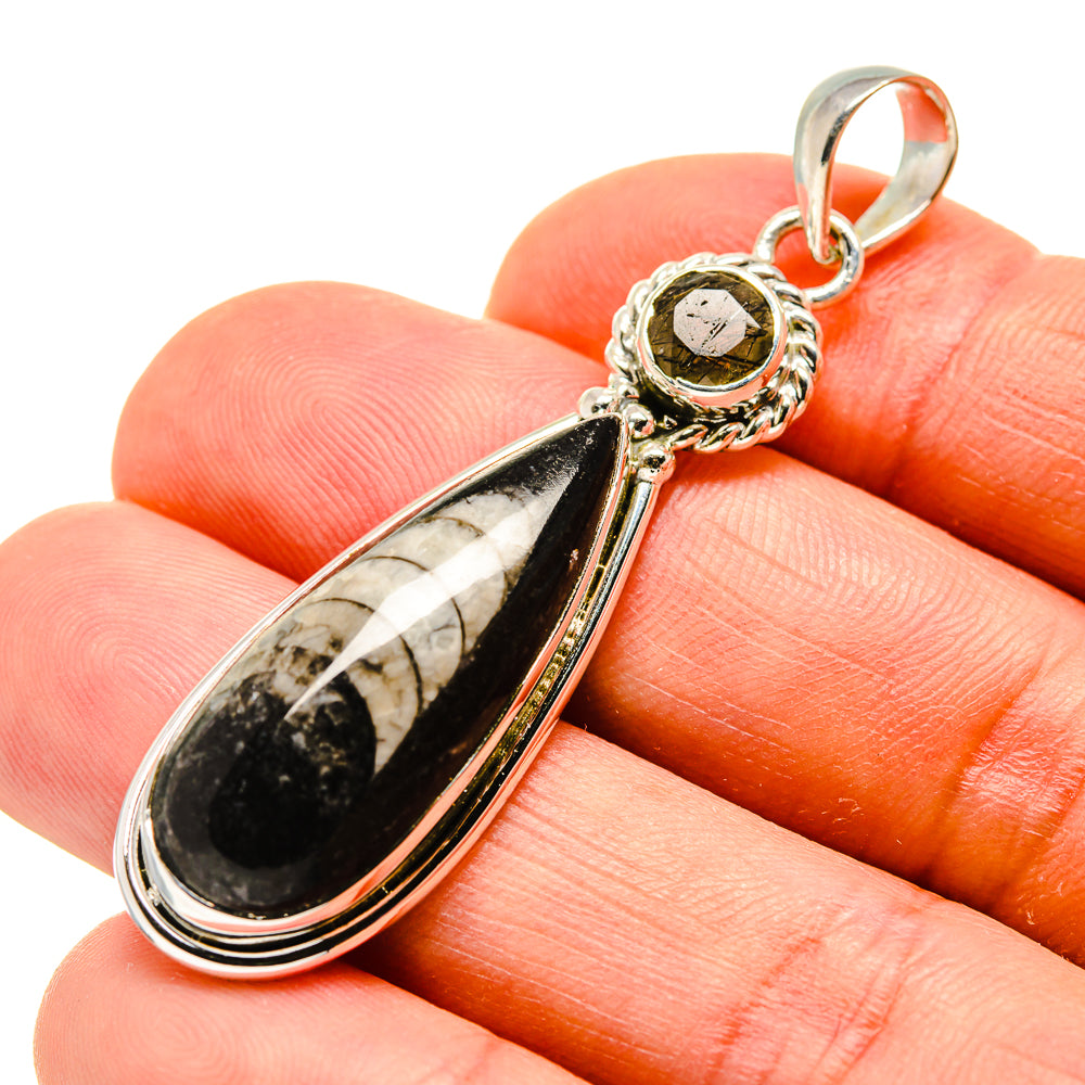 Orthoceras Fossil Pendants handcrafted by Anasilvercos - PD748609