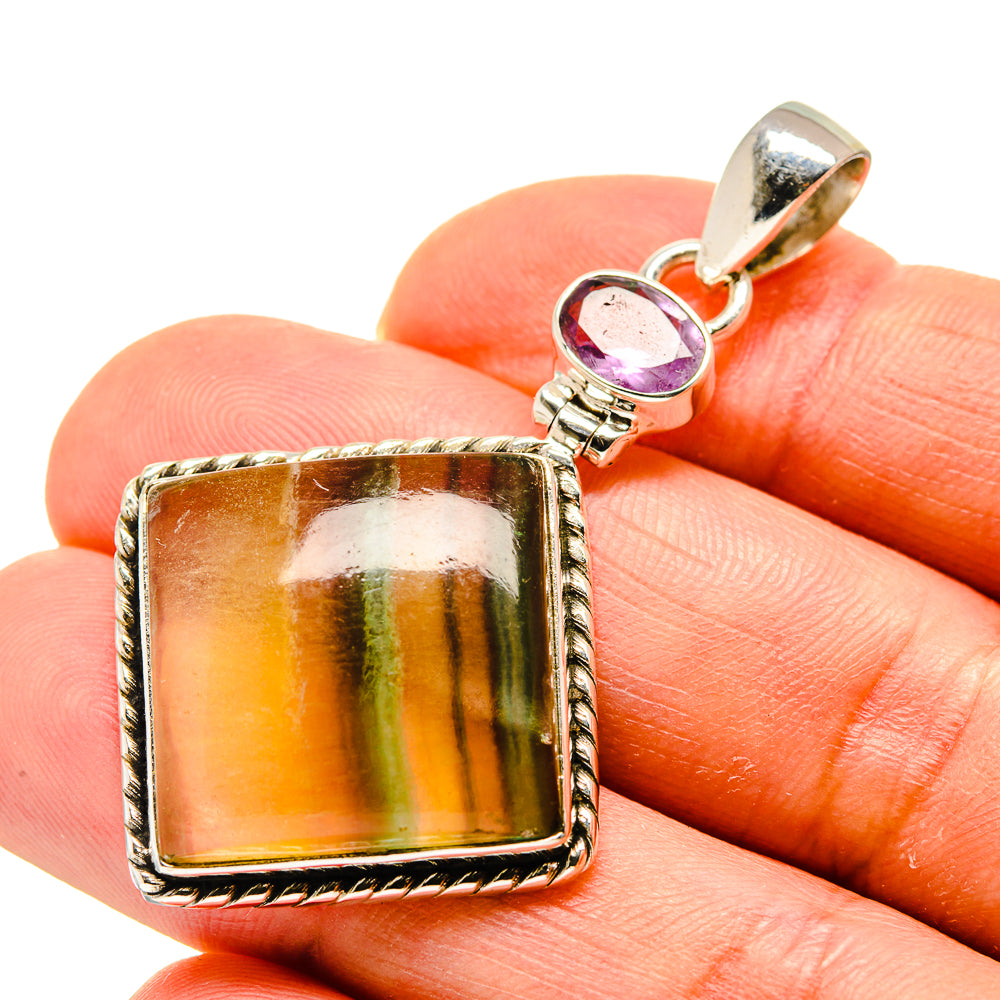 Fluorite Pendants handcrafted by Anasilvercos - PD748615