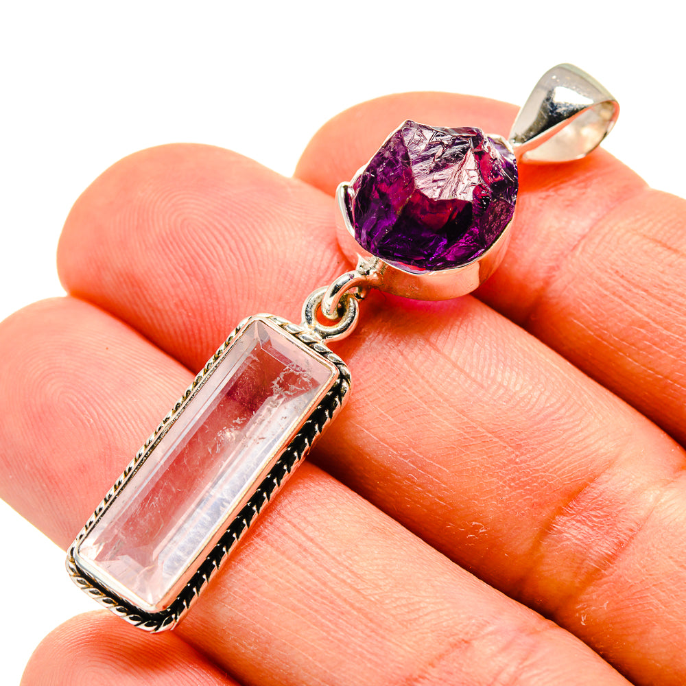 Rose Quartz Pendants handcrafted by Anasilvercos - PD748619