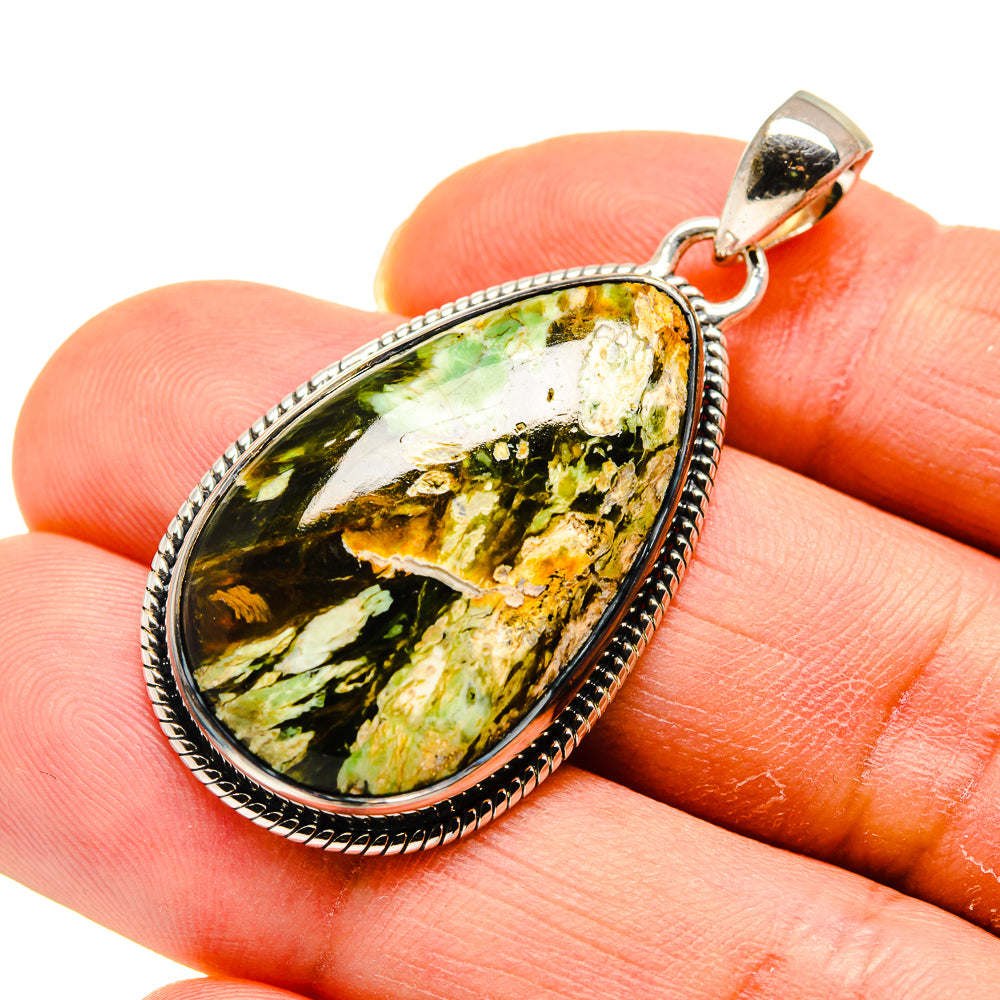 Australian Green Opal Pendants handcrafted by Anasilvercos - PD748629