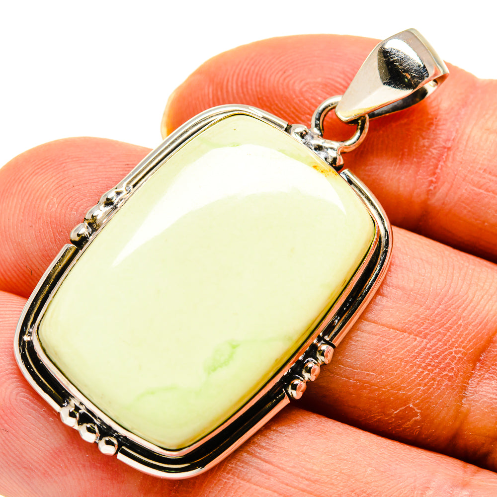 Lemon Chrysoprase Pendants handcrafted by Anasilvercos - PD748664