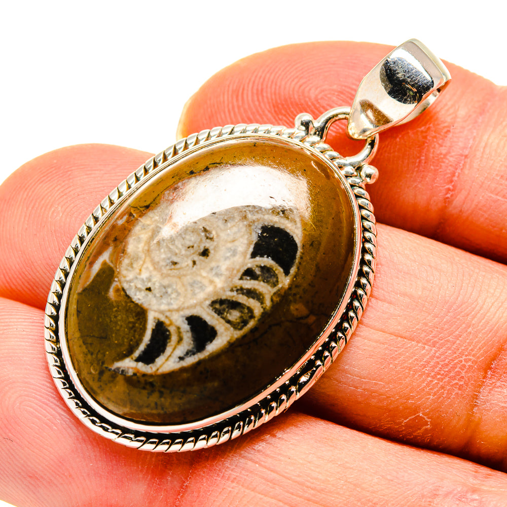Orthoceras Fossil Pendants handcrafted by Anasilvercos - PD748672