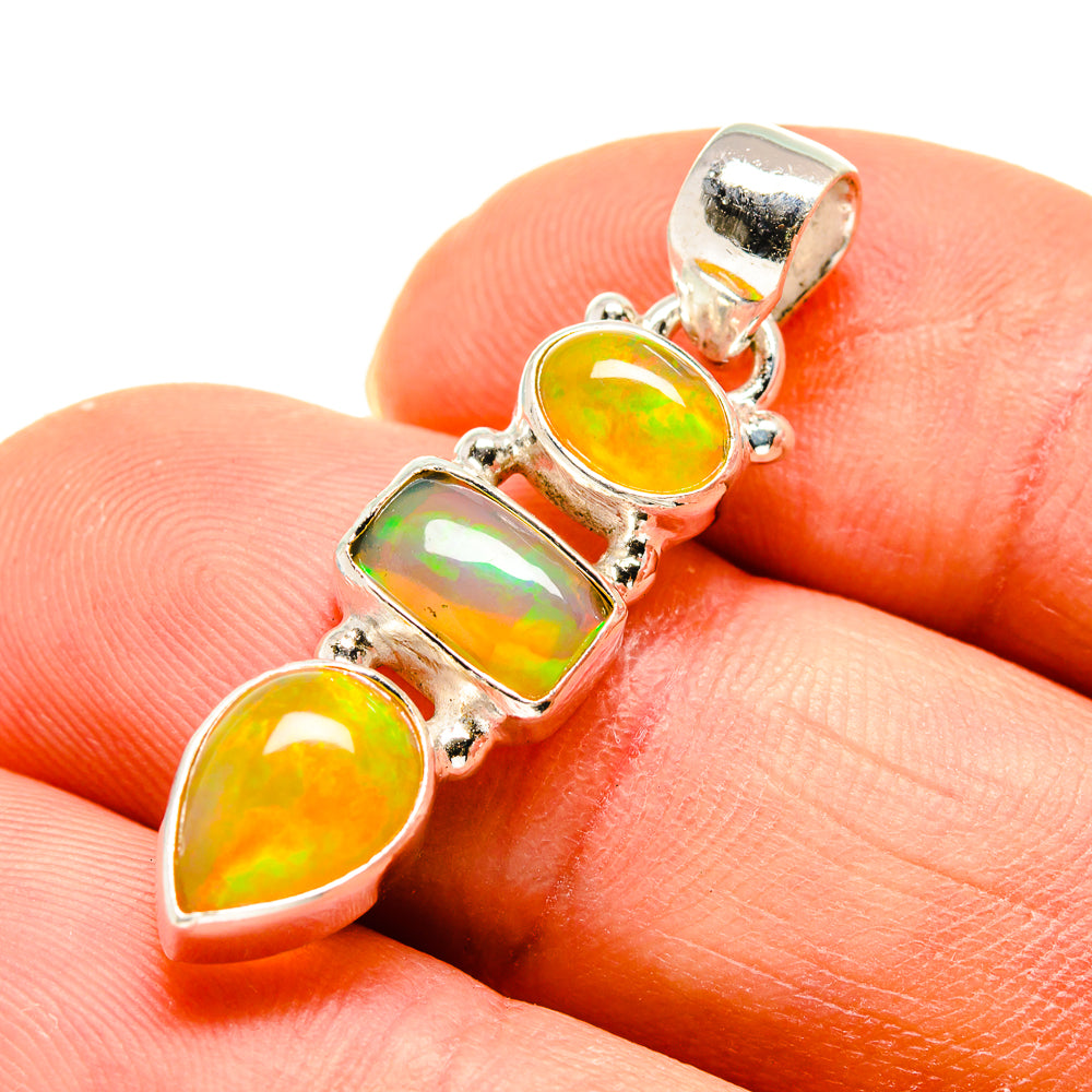 Ethiopian Opal Pendants handcrafted by Anasilvercos - PD748700