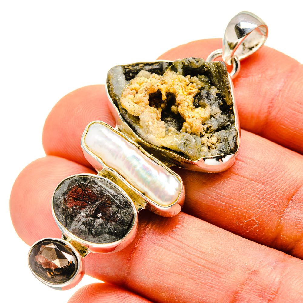 Desert Druzy Pendants handcrafted by Anasilvercos - PD748731